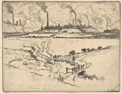 Potlands, Longport, setembro de 1909, (Stokes?) de Joseph Pennell