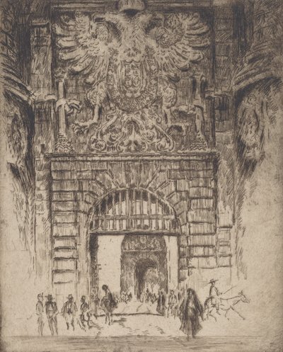 Porta Visagara, Porta de Madrid, Toledo, 1904. de Joseph Pennell