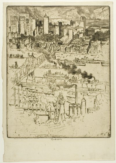 Estação Ferroviária, Pittsburgh de Joseph Pennell