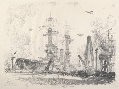 Pronto para começar, 1917. de Joseph Pennell
