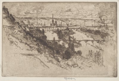 Rouen, de Bon Secours de Joseph Pennell