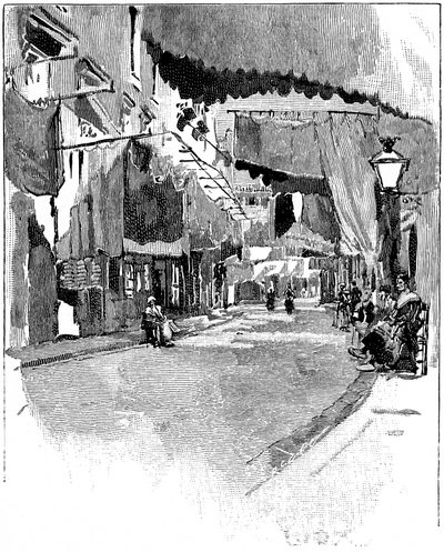 Rua de Beaucaire. Gravura de Joseph Pennell 1888 de Joseph Pennell