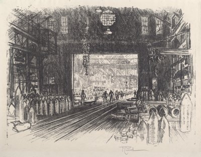 Fábrica Shell, No.II, 1917. de Joseph Pennell