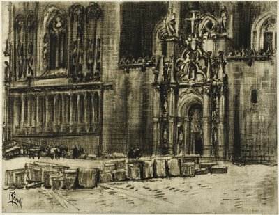 St. Juan de los Reyes, a porta e as correntes de Joseph Pennell