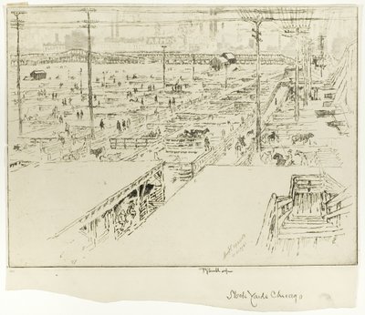 Stock Yards, Chicago de Joseph Pennell