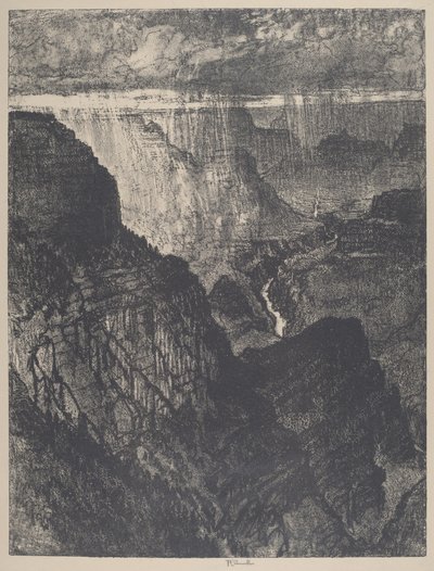 Tempestade no Grand Canyon de Joseph Pennell