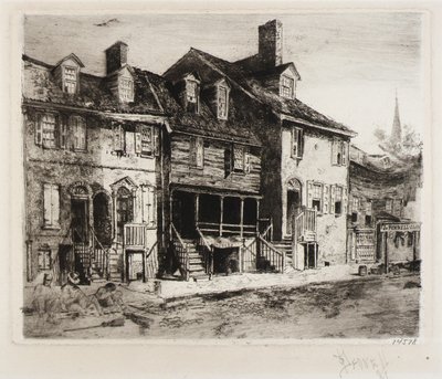 Varredores de rua, casas antigas de Joseph Pennell