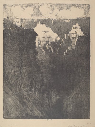 Cidades do pôr do sol no Canyon de Joseph Pennell