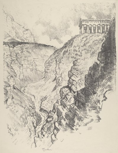 Templo sobre o Canon, Segesta de Joseph Pennell