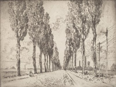 A Avenida, Valenciennes, 1910. de Joseph Pennell
