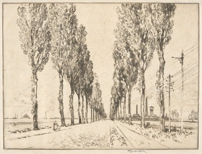 A avenida perto de Valenciennes de Joseph Pennell