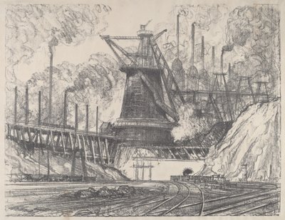 The Big Mill, Gary, Indiana de Joseph Pennell