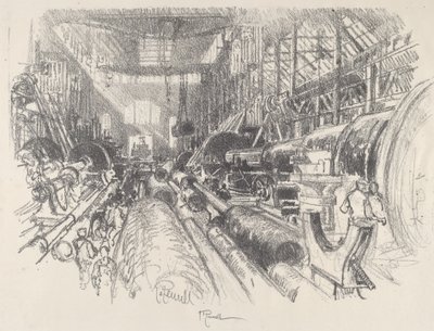 O Maior Torno do Mundo, 1917. de Joseph Pennell