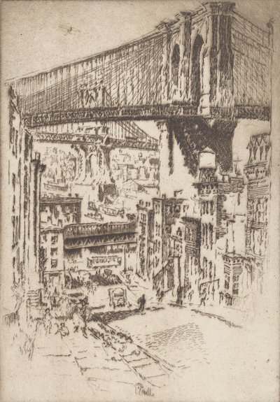 The Bridges, de Brooklyn, 1921. de Joseph Pennell