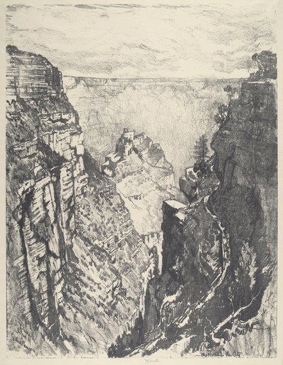 A Trilha do Anjo Brilhante, 1912. de Joseph Pennell