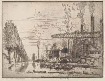 O Canal de Bruxelas, um Hobbema moderno de Joseph Pennell