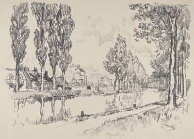O Canal de Blanzy, França, 1911. de Joseph Pennell