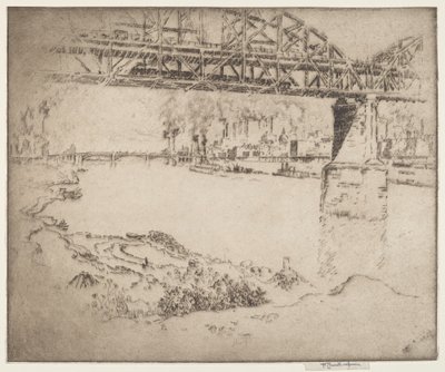 A ponte da cidade, St Louis de Joseph Pennell