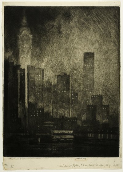 A Cruz de Ouro, Edifício Cedar Street de Joseph Pennell