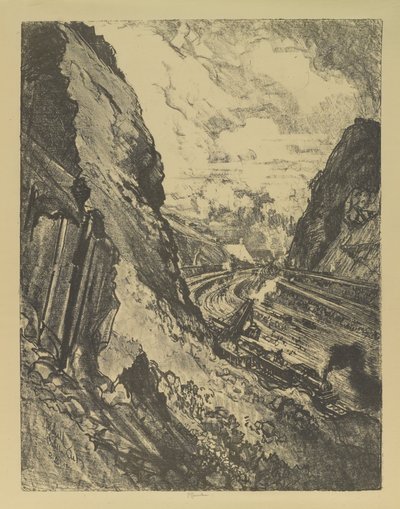 O corte em direção a Culebra de Joseph Pennell