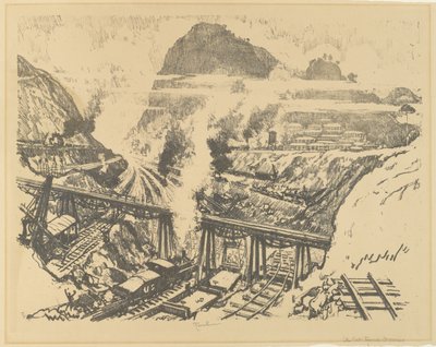 The Cut at Paraiso de Joseph Pennell