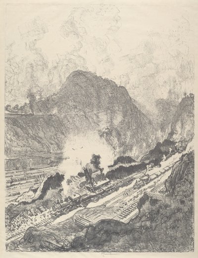 O corte de Culebra, 1912. de Joseph Pennell