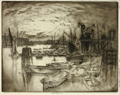 A cabeça da doca de Joseph Pennell