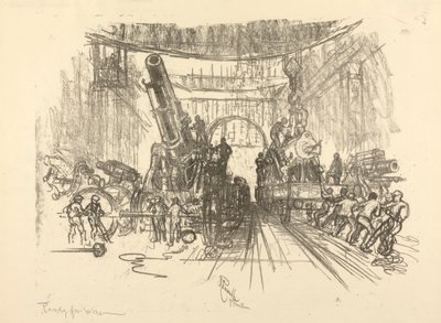 A Série de Guerra Inglesa: W. 453. Pronto para a Guerra de Joseph Pennell