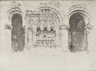 Túmulo do Fundador, Igreja de São Bartolomeu, o Grande, 1903. de Joseph Pennell