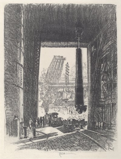 The Gun Pit, No.I, 1917. de Joseph Pennell