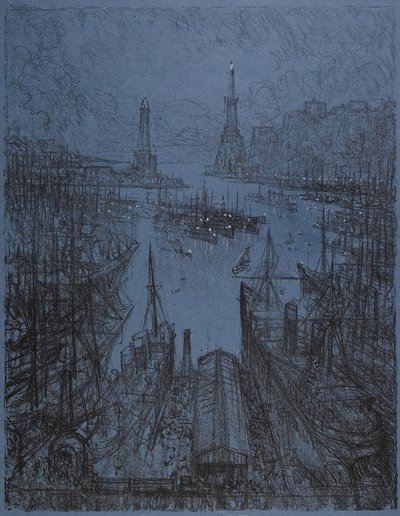 O Porto, Gênova, 1913 de Joseph Pennell