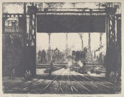 The Iron Gate, Charleroi, 1911. de Joseph Pennell