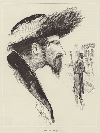 O judeu em casa, por Joseph Pennell de Joseph Pennell