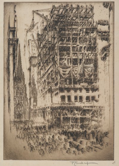 A nova bolsa de valores, 1921 de Joseph Pennell