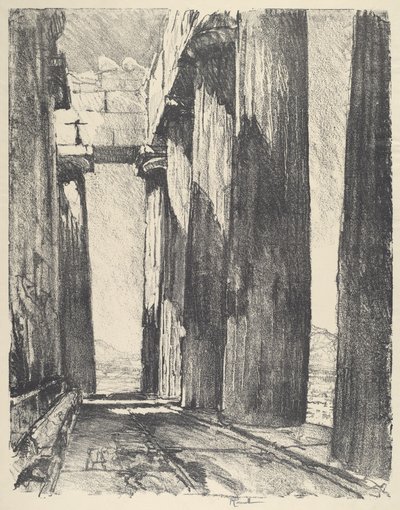 O pórtico do Partenon de Joseph Pennell