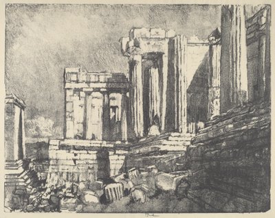 The Propylaea, Atenas, 1913. de Joseph Pennell