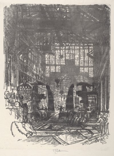 Os Rebitadores, 1917. de Joseph Pennell