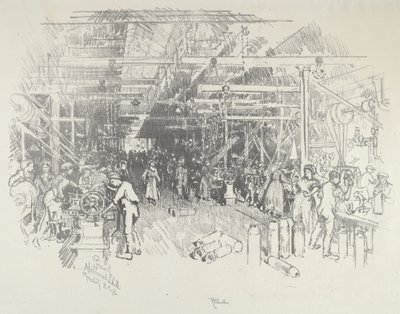 A fábrica de conchas, 1916. de Joseph Pennell