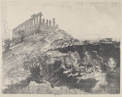 O Templo da Concórdia na Muralha, Girgenti de Joseph Pennell
