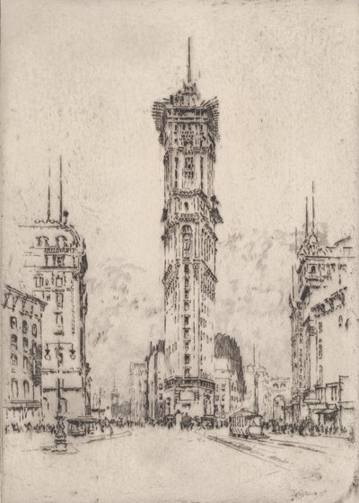 The Times Building, 1904. de Joseph Pennell