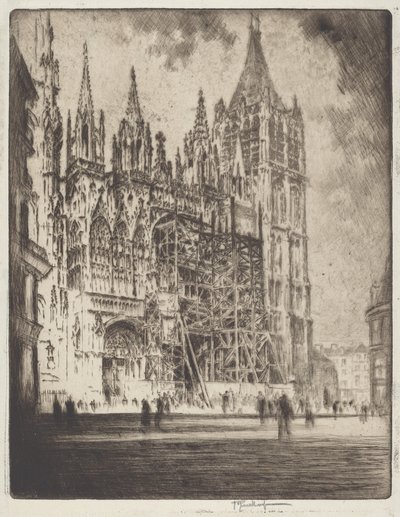 A Frente Oeste, Catedral de Rouen de Joseph Pennell