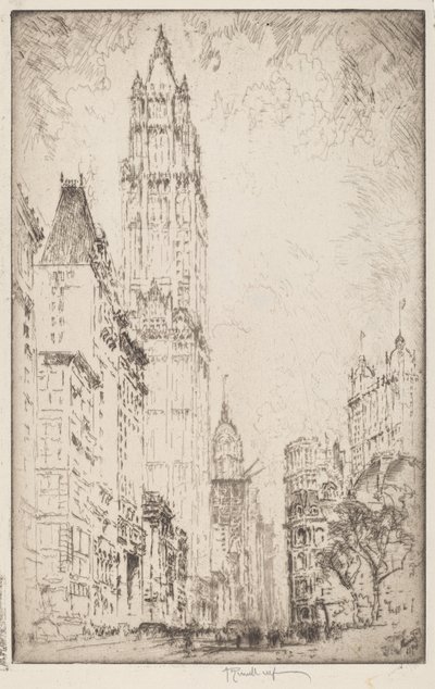 O Edifício Woolworth de Joseph Pennell