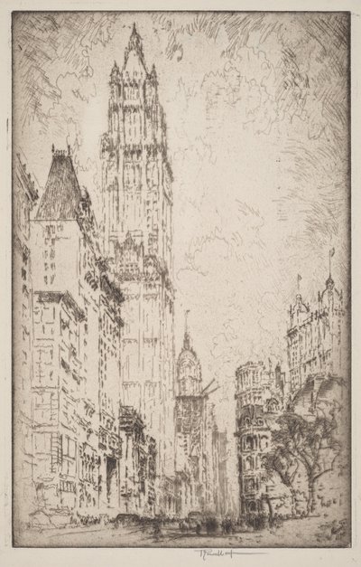 O edifício Woolworth de Joseph Pennell