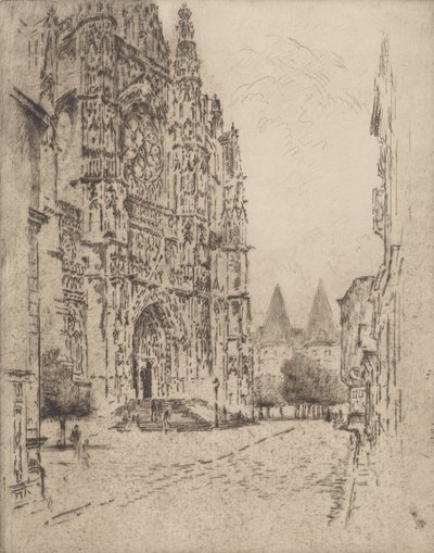 Torres do Paço Episcopal, Beauvais, 1907. de Joseph Pennell