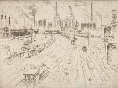 Pistas, Oberhausen, 1910. de Joseph Pennell