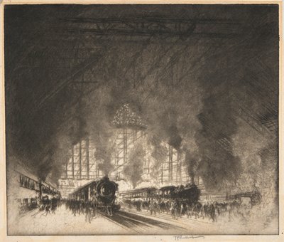 Comboios que vêm e comboios que vão de Joseph Pennell