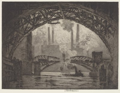 Sob as pontes, Chicago de Joseph Pennell