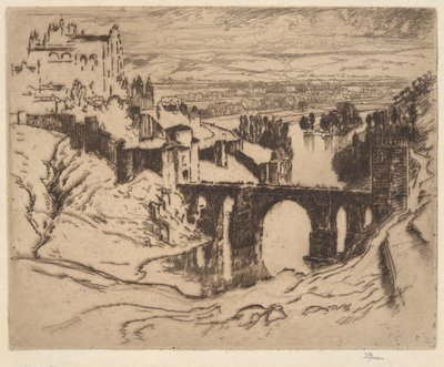 Sem título [Ponte de St. Martin, Toledo] de Joseph Pennell