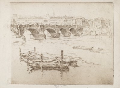 Ponte Waterloo e Somerset House de Joseph Pennell
