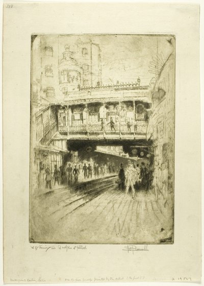 Estação da ponte de Westminster de Joseph Pennell